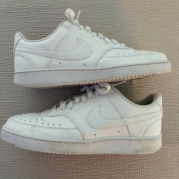 Nike Air Force 1 Low white leather sneakers men size 9 streetwear minimalist - Picture 6 of 10